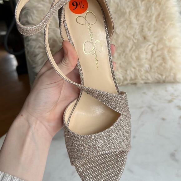 Jessica Simpson Rayli Sparkle Ankle Strap Heels - Picture 6 of 10